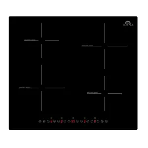 Forno Parco 24-Inch Induction Cooktop, 4 Zones, 7200W, Touch Control, 9 Power Levels & Booster Function