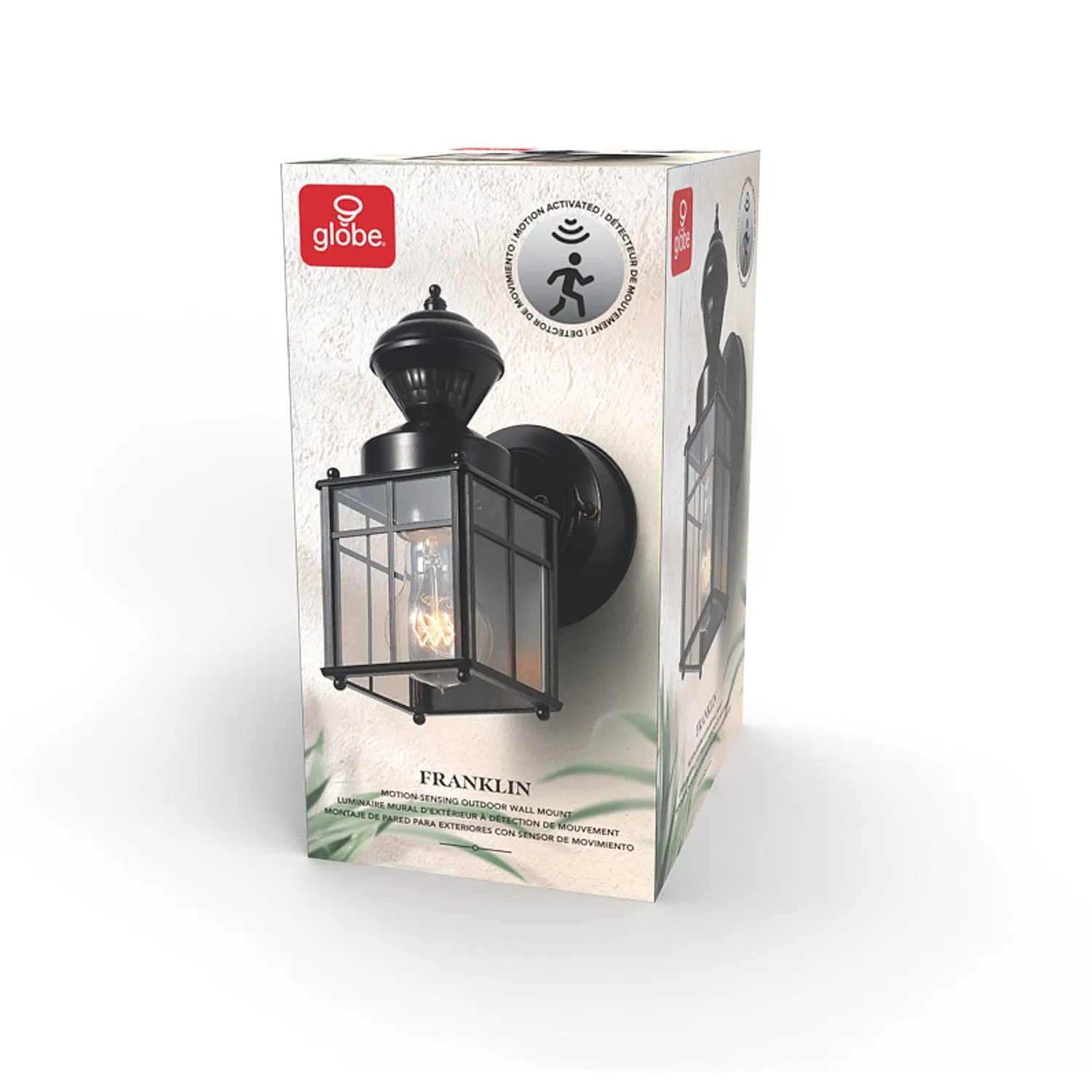 Franklin 1-Light 150-Degree Black Motion Activated Outdoor Wall Sconce