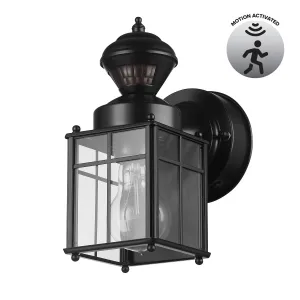 Franklin 1-Light 150-Degree Black Motion Activated Outdoor Wall Sconce