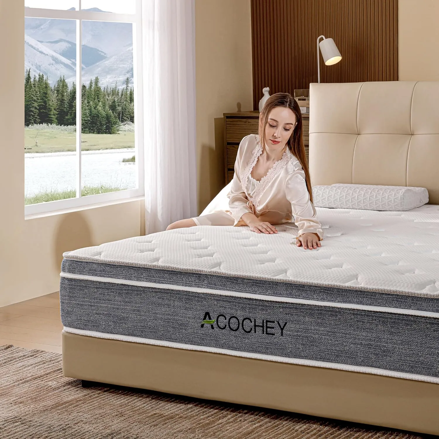 Full Mattress in a Box,10 Inch Full Size Mattress,Gel Memory Foam Medium Firm Grey Hyrid Matress,Quality Comfort and Adaptive Support Breathable Cooling,CertiPUR-US