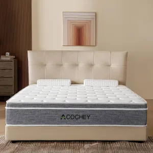 Full Mattress in a Box,10 Inch Full Size Mattress,Gel Memory Foam Medium Firm Grey Hyrid Matress,Quality Comfort and Adaptive Support Breathable Cooling,CertiPUR-US