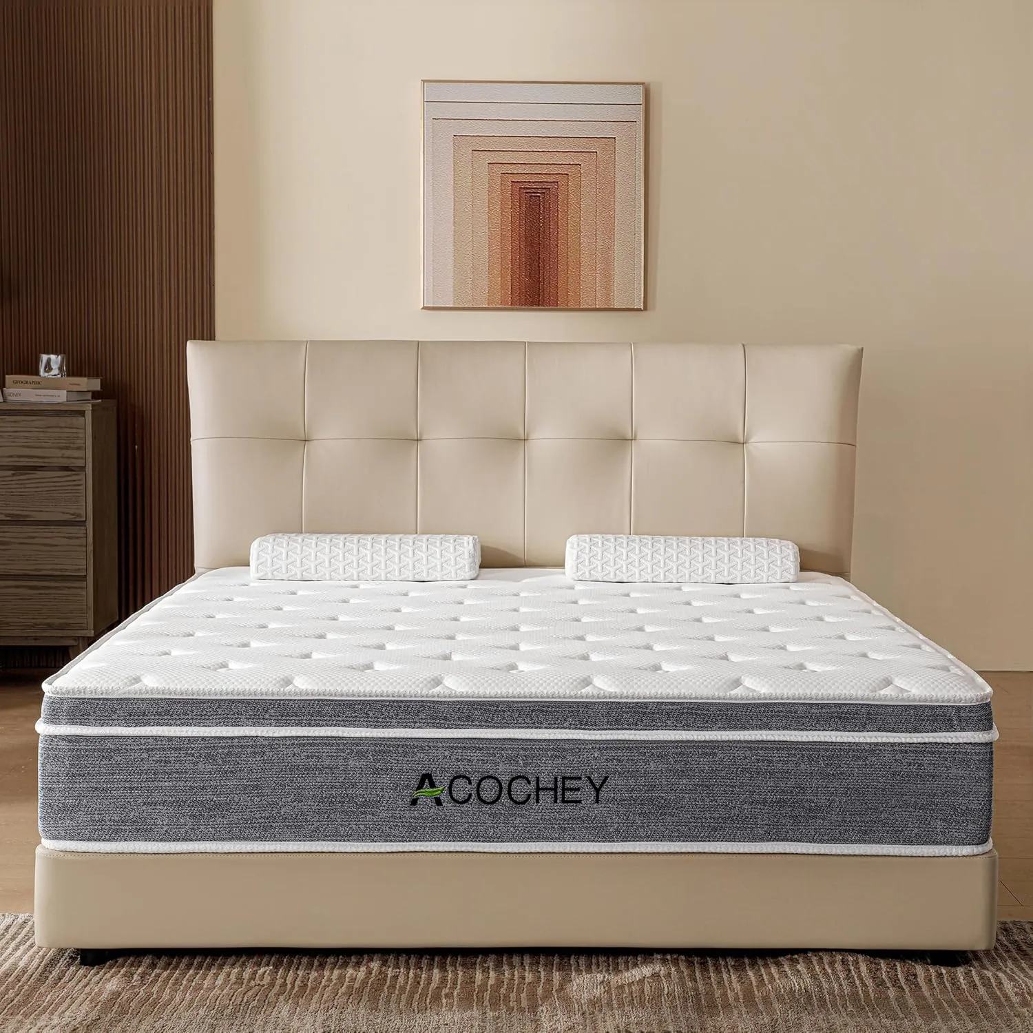 Full Mattress in a Box,10 Inch Full Size Mattress,Gel Memory Foam Medium Firm Grey Hyrid Matress,Quality Comfort and Adaptive Support Breathable Cooling,CertiPUR-US