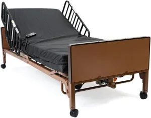 Fully Electric Hospital Bed Set - Foam Mattress and Half Rails Included - Enhanced Comfort and Convenience