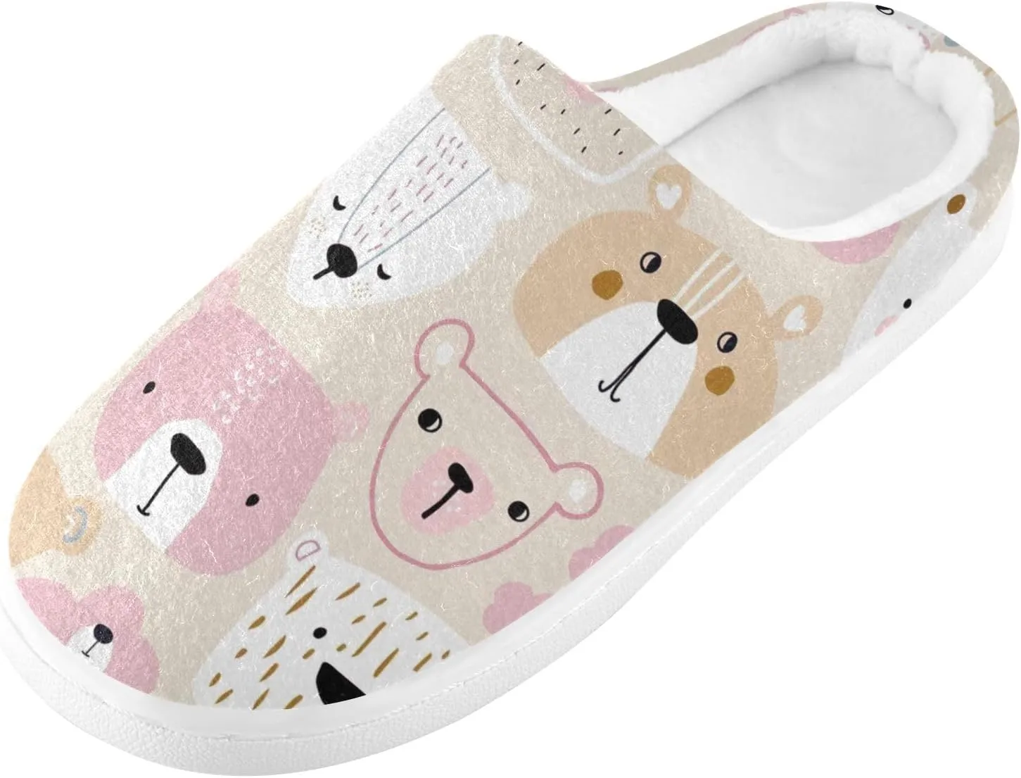 GAIGEO Womens House Slippers Cute Sleeping Pandas, Mens Memory Foam Slippers for Indoor Bedroom, Warm Winter House Shoes