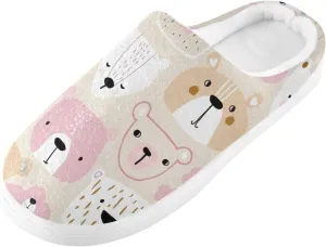 GAIGEO Womens House Slippers Cute Sleeping Pandas, Mens Memory Foam Slippers for Indoor Bedroom, Warm Winter House Shoes