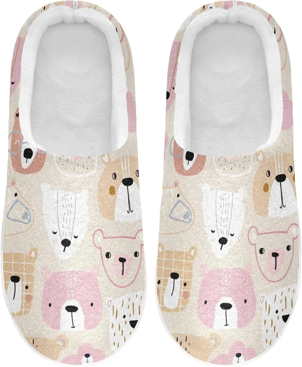 GAIGEO Womens House Slippers Cute Sleeping Pandas, Mens Memory Foam Slippers for Indoor Bedroom, Warm Winter House Shoes