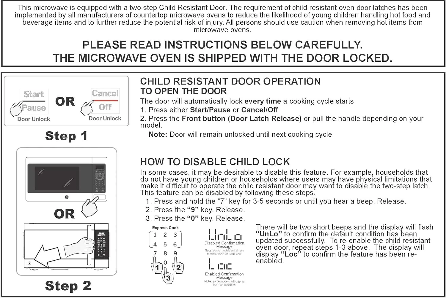 GE GCST07N1WSS Microwave Oven, 700-watt 6 Auto Cooking Settings, Child-Lock Technology, Kitchen Essentials for The Countertop, Dorm Room or Apartment, 0.7 Cu. Ft, Stainless Steel