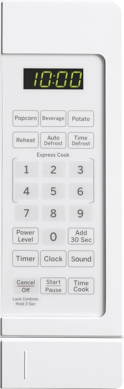 GE GCST07N1WWW Microwave Oven, 700-watt 6 Auto Cooking Settings, Child-Lock Technology, Kitchen Essentials for The Countertop, Dorm Room or Apartment, 0.7 Cu. Ft, White