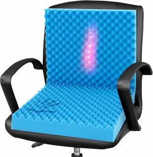 Geiserailie 1 Pcs 32 x 18 x 3 Inches Egg Foam Pad Wheelchair Seat Cushion Backrest to Relieve Back Egg Foam Cushions Wheelchair Accessories for Office Chairs Wheelchair Recliner Back Chair