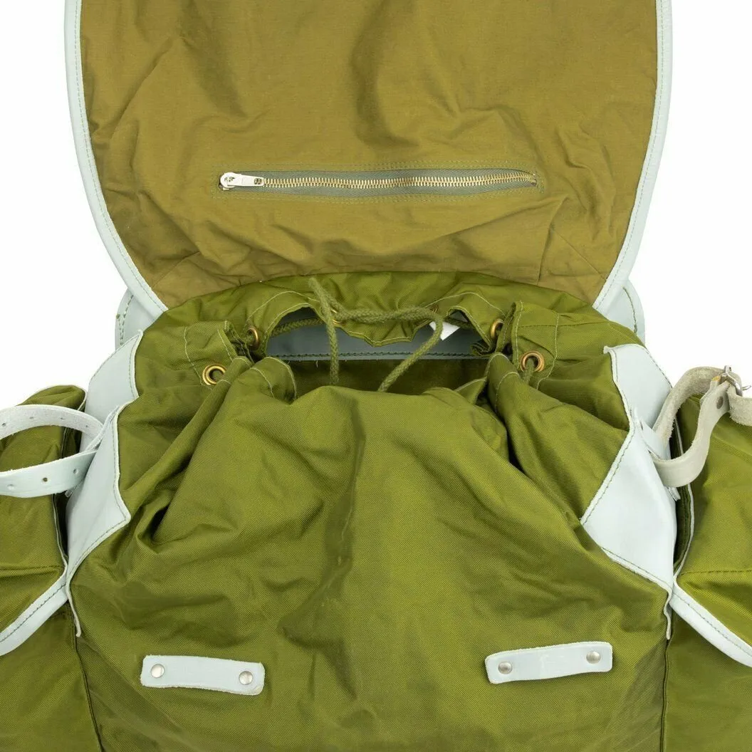Genuine Norwegian Military Backpack with Frame army canvas leather rucksack Pack