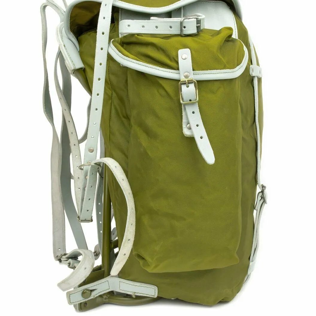 Genuine Norwegian Military Backpack with Frame army canvas leather rucksack Pack