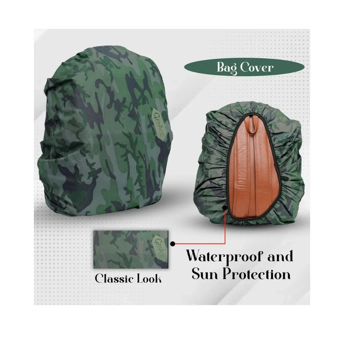 GEPACK Polyester Waterproof Cover for Backpack Adjustable Rucksake Bag Cover  35 LTR)