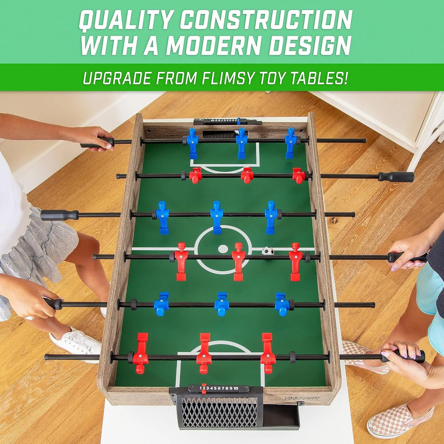 GoSports 32 Inch Tabletop Foosball Game Set - Oak or Black