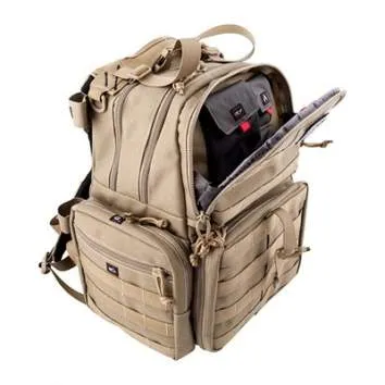 GPS Tactical Range Backpack / Holds 3 Handguns - Tan