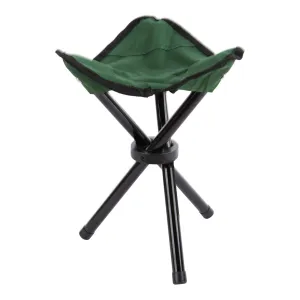 Green Foldaway Canvas Camping Stool