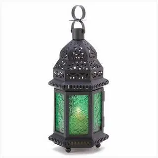 Green Glass Moroccan Lantern