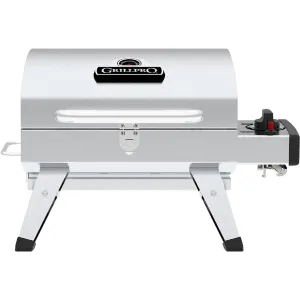 GrillPro Silver 200 Sq. In. Propane Gas Portable Grill