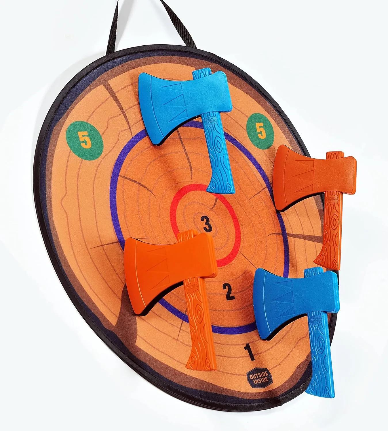 GSI Outdoors, Foam Axe Throwing Game Set for Home, Camping and Travel, Indoor & Outdoor Target Game, Orange, Foam Axe Throwing Game