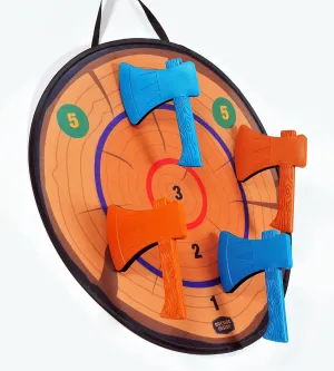 GSI Outdoors, Foam Axe Throwing Game Set for Home, Camping and Travel, Indoor & Outdoor Target Game, Orange, Foam Axe Throwing Game