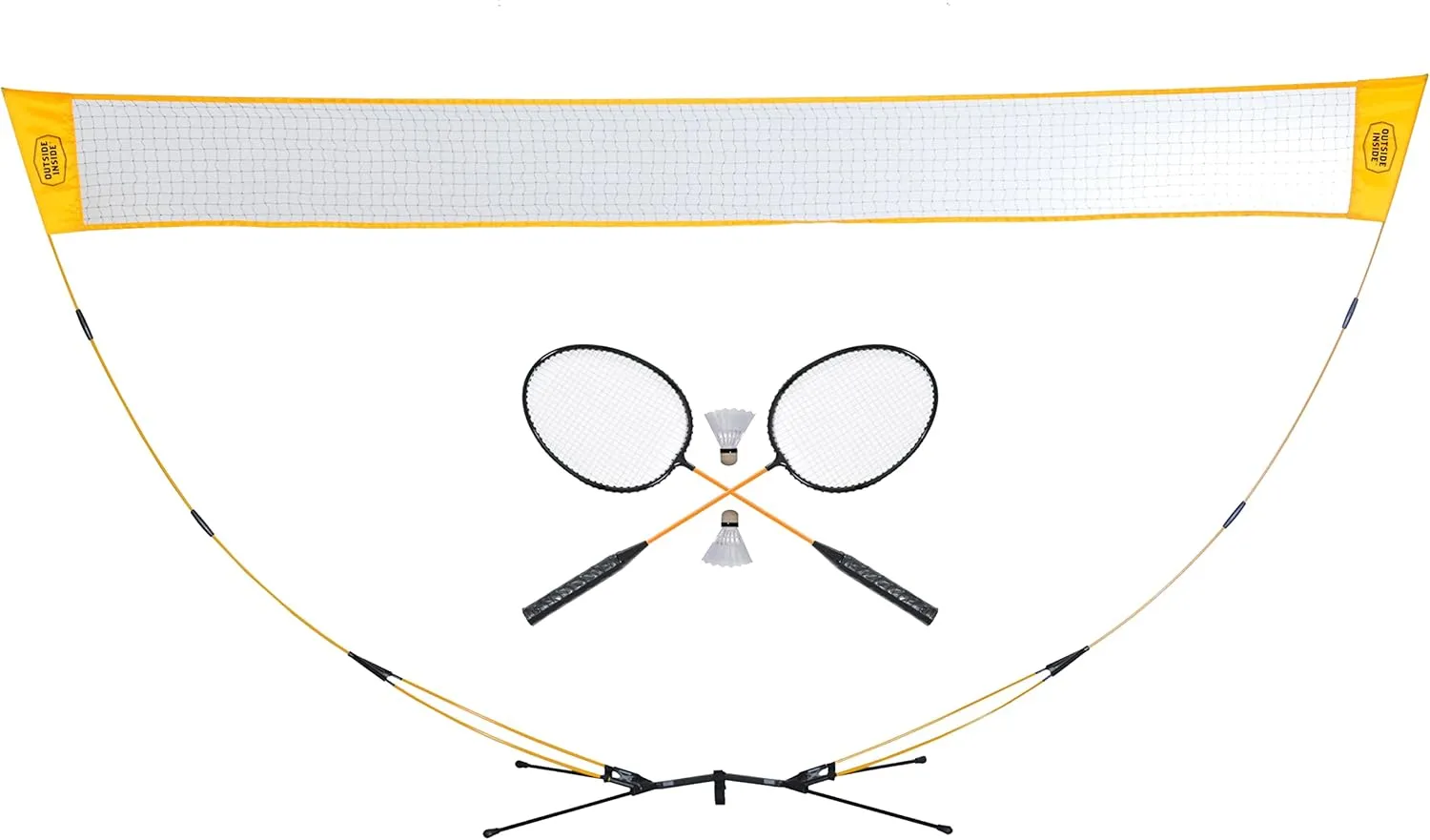 GSI Outdoors, Pop-Up Badminton Set, Perfect for Backyard, Beach, Picnic, BBQ & Camping, Multi 10