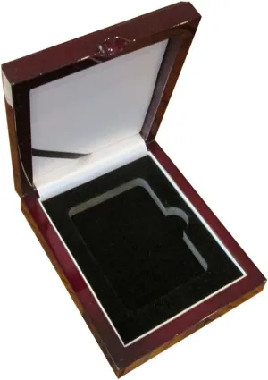 Guardhouse Display box for one NGC/PCGS/Premier/Little Bear Elite Coin Slab Mahogany Piano Gloss Finish