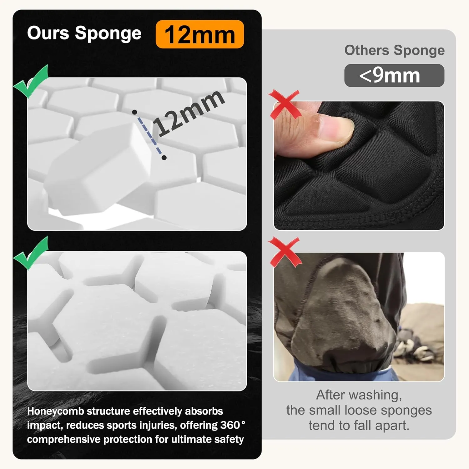 GUOZI Arm Elbow Sleeves, [2 Pack] Honeycomb Crashproof Arm Elbow Pads for Youth Adult Sports Football Basketball Volleyball