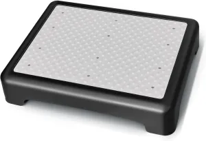 GWNF3.35'' Step Stool – 600lb Capacity Sturdy Lightweight Non-Slip Step Stools for Seniors, Kids & Adults | Wide Mobility Step Stool for Bedside, Car, Kitchen, Bathroom & Daily Use（Black-Grey）