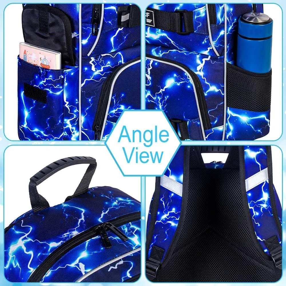 gxtvo 3PCS Girls Backpack, Water Resistant Womens School Bag With Lunch Box, 17 Inch Bookbag Set for College Teenagers.