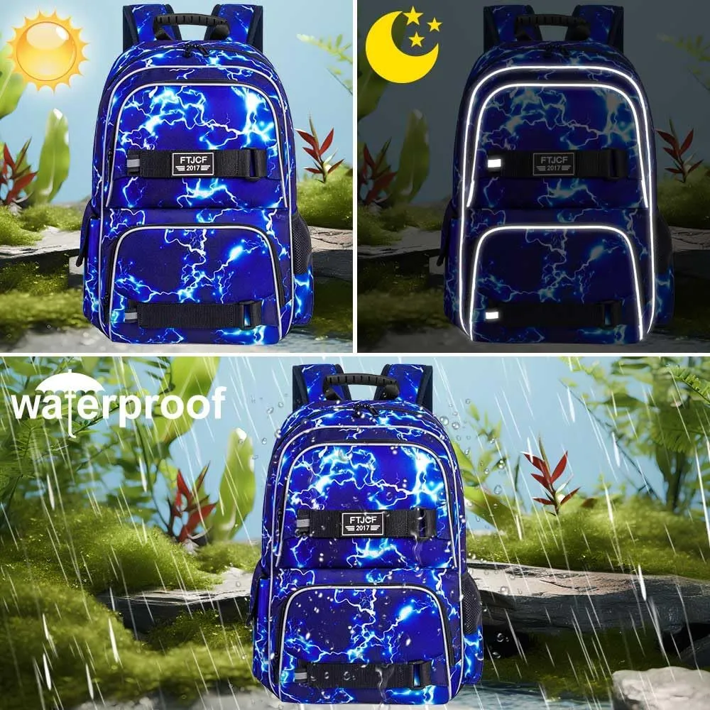 gxtvo 3PCS Girls Backpack, Water Resistant Womens School Bag With Lunch Box, 17 Inch Bookbag Set for College Teenagers.