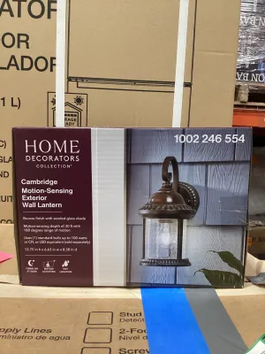 Hampton Bay Cambridge Bronze Motion Sensing Outdoor Coach Light Sconce