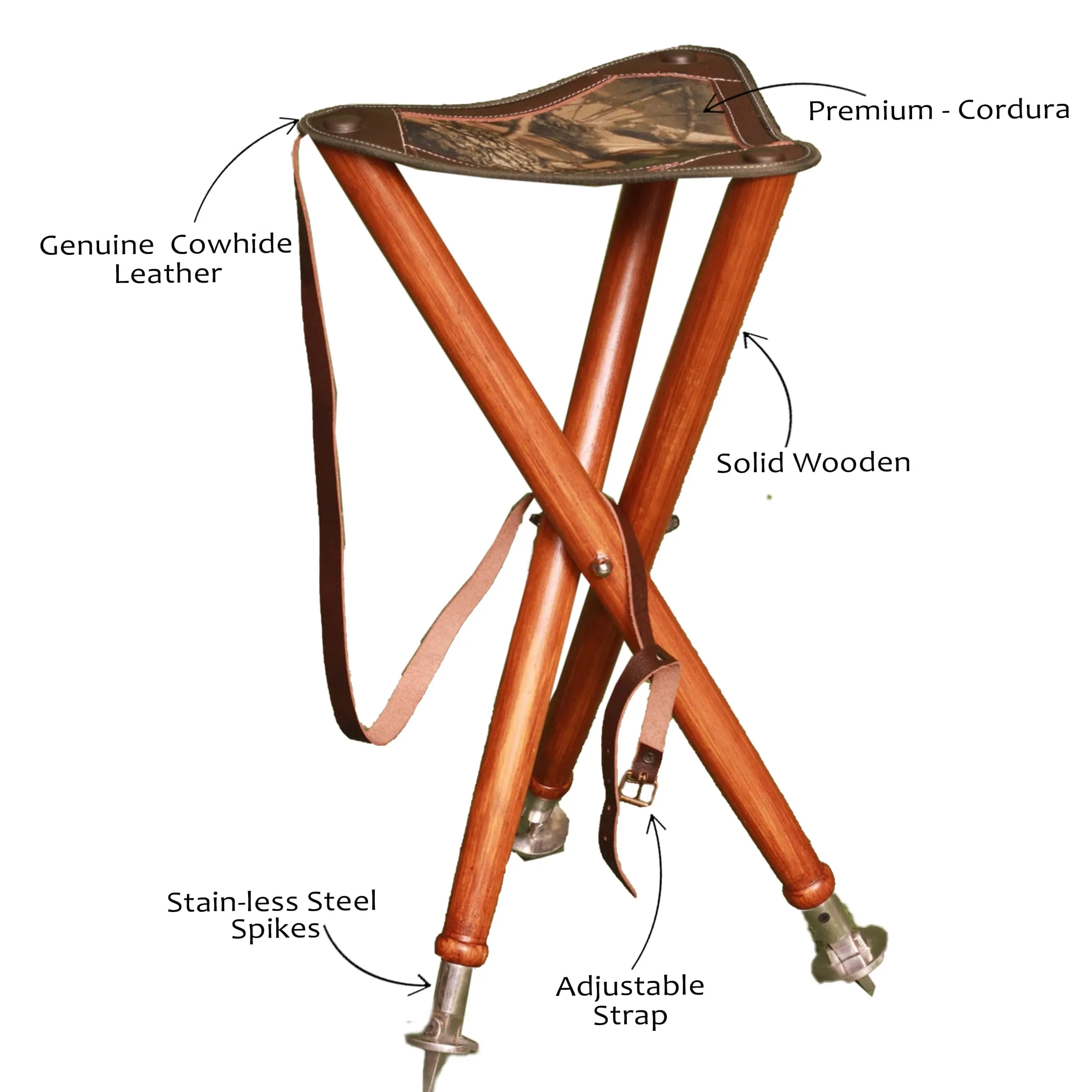 Handmade Cordura 3-Legged Camping Stool