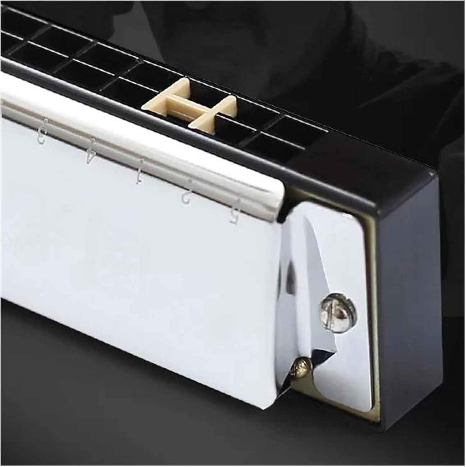 Harmonica C key 28 accent beginner professional performance grade harmonica instrument(Gold)