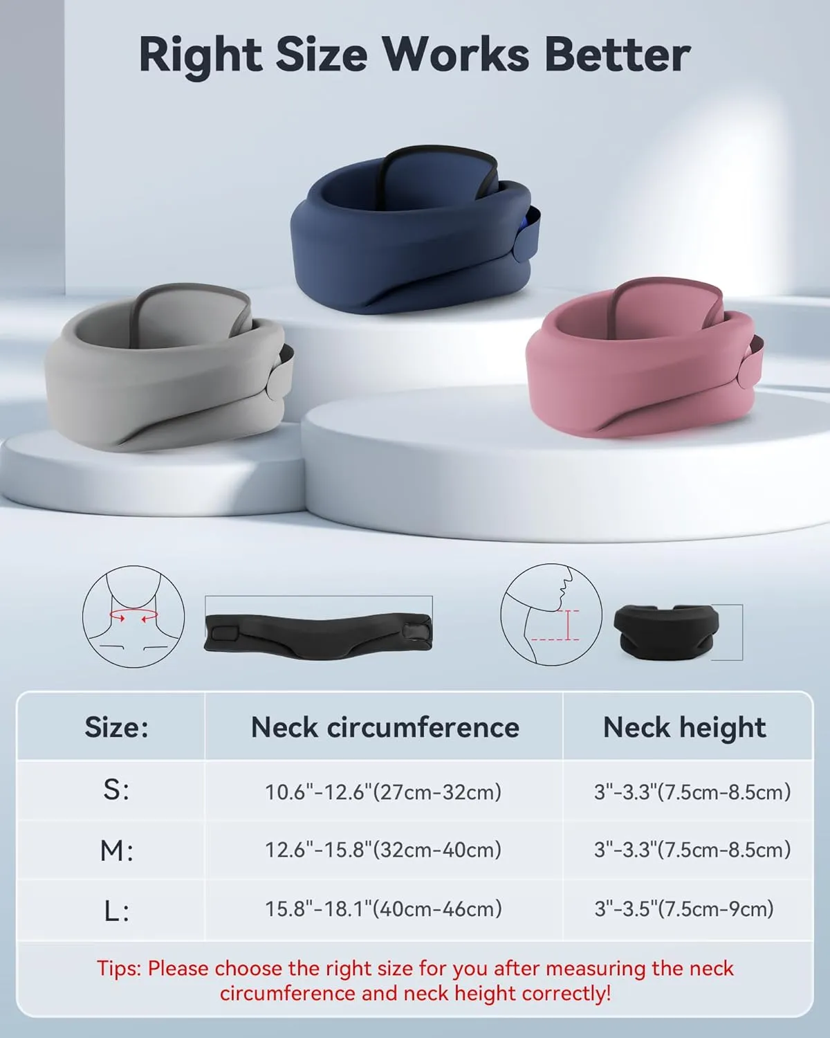 Heated Neck Brace Cervical Collar - Neck Support Brace with Heating Pad, Soft Foam Wraps Keep Vertebrae Stable and Aligned for Relief of Cervical Spine Pressure for Women & Men Black (M Size)