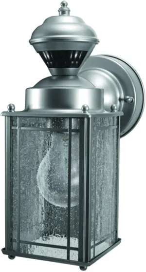 Heath Zenith HZ-4133-SV Shaker Cove Mission Style 150-Degree Motion Sensing Decorative Security Light, Silver