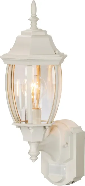 Heath Zenith HZ-4192-WH Six-Sided Die-Cast Aluminum Lantern, White with Beveled Glass, Bulb Not Included