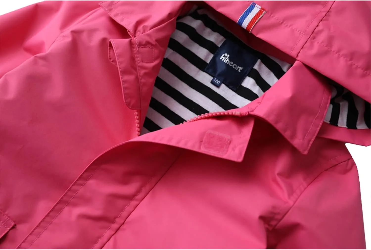 Hiheart Boys Girls Waterproof Hooded Jackets Cotton Lined Rain Jackets