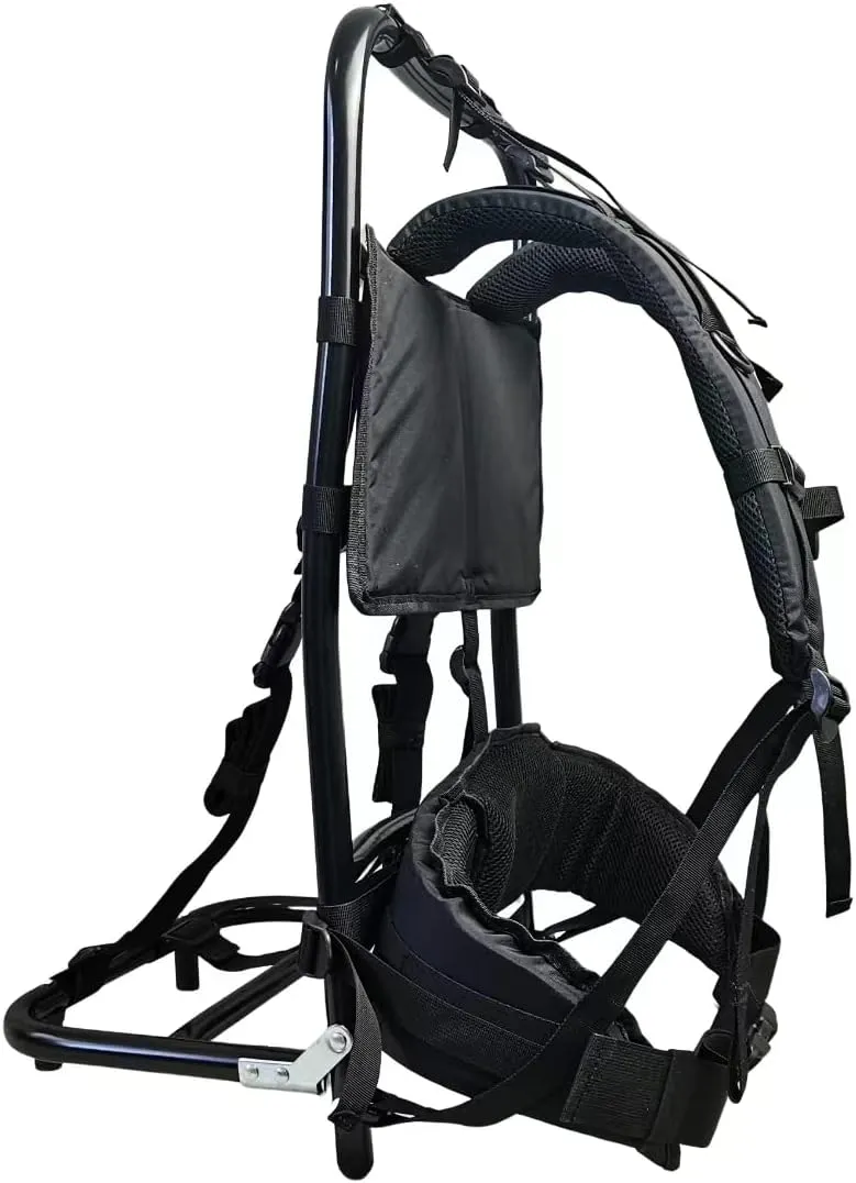 Hiking/Hunting Backpack Frame, Aluminum External Frame Backpack, Lightweight & Foldable 28.7 x 14.6 x 9.8 inche (black)