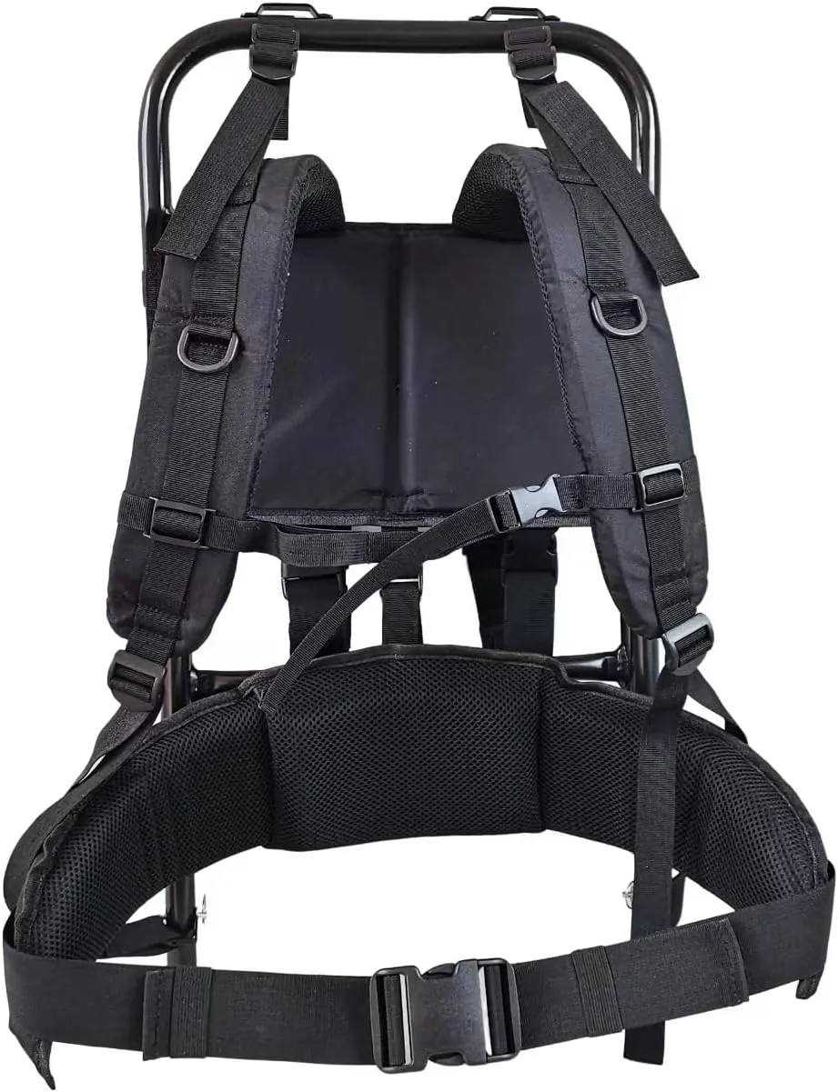 Hiking/Hunting Backpack Frame, Aluminum External Frame Backpack, Lightweight & Foldable 28.7 x 14.6 x 9.8 inche (black)