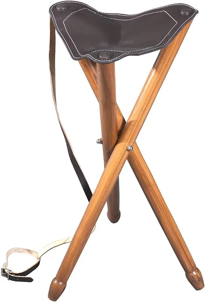 HILASON Hunting Tri Leg Portable Stool for Hiking Gardening and Beach
