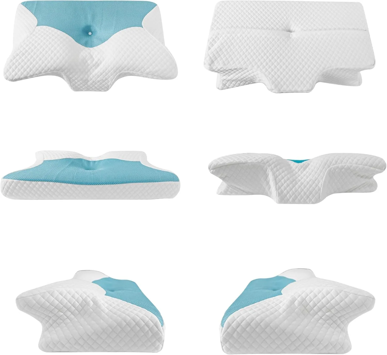 HOMCA Cervical Pillow Memory Foam Pillows - Contour Memory Foam Pillow for Neck Pain Relief, Orthopedic Neck Bed Pillow for Side Sleepers Back and Stomach