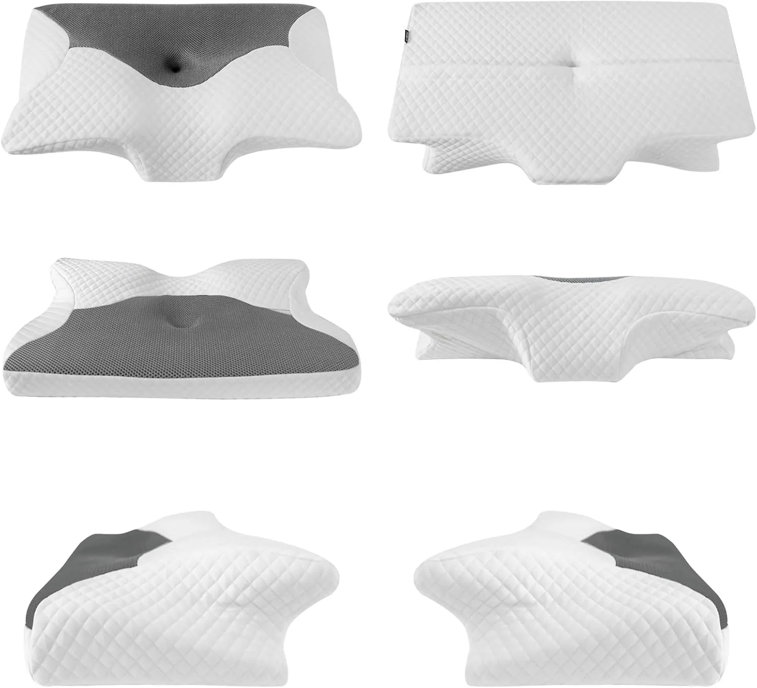 HOMCA Cervical Pillow Memory Foam Pillows - Contour Memory Foam Pillow for Neck Pain Relief, Orthopedic Neck Bed Pillow for Side Sleepers Back and Stomach