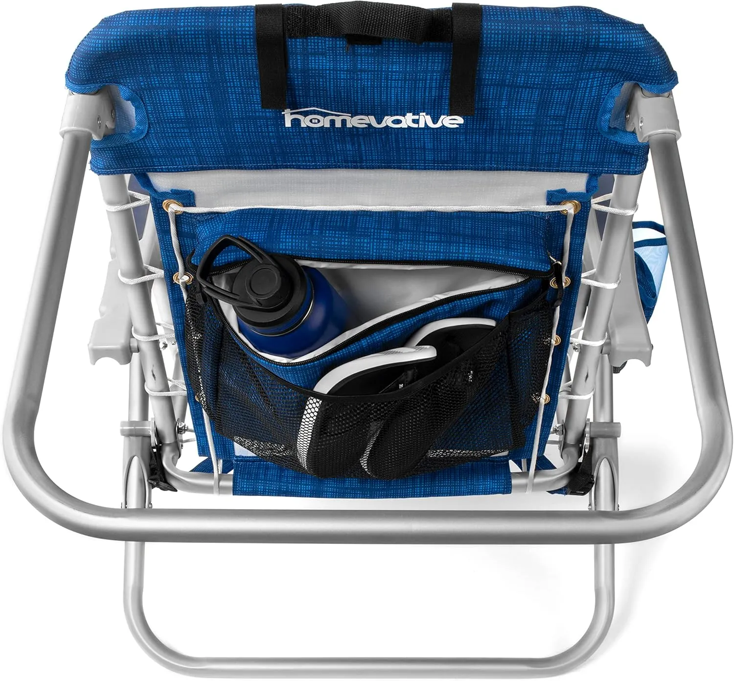 Homevative Cooler  Folding Backpack Beach Chair with 5 Positions, Towel bar, XL Cooler Pouch, Storage Net, Cup and Phone Holder, Fireworks, 2 Pack