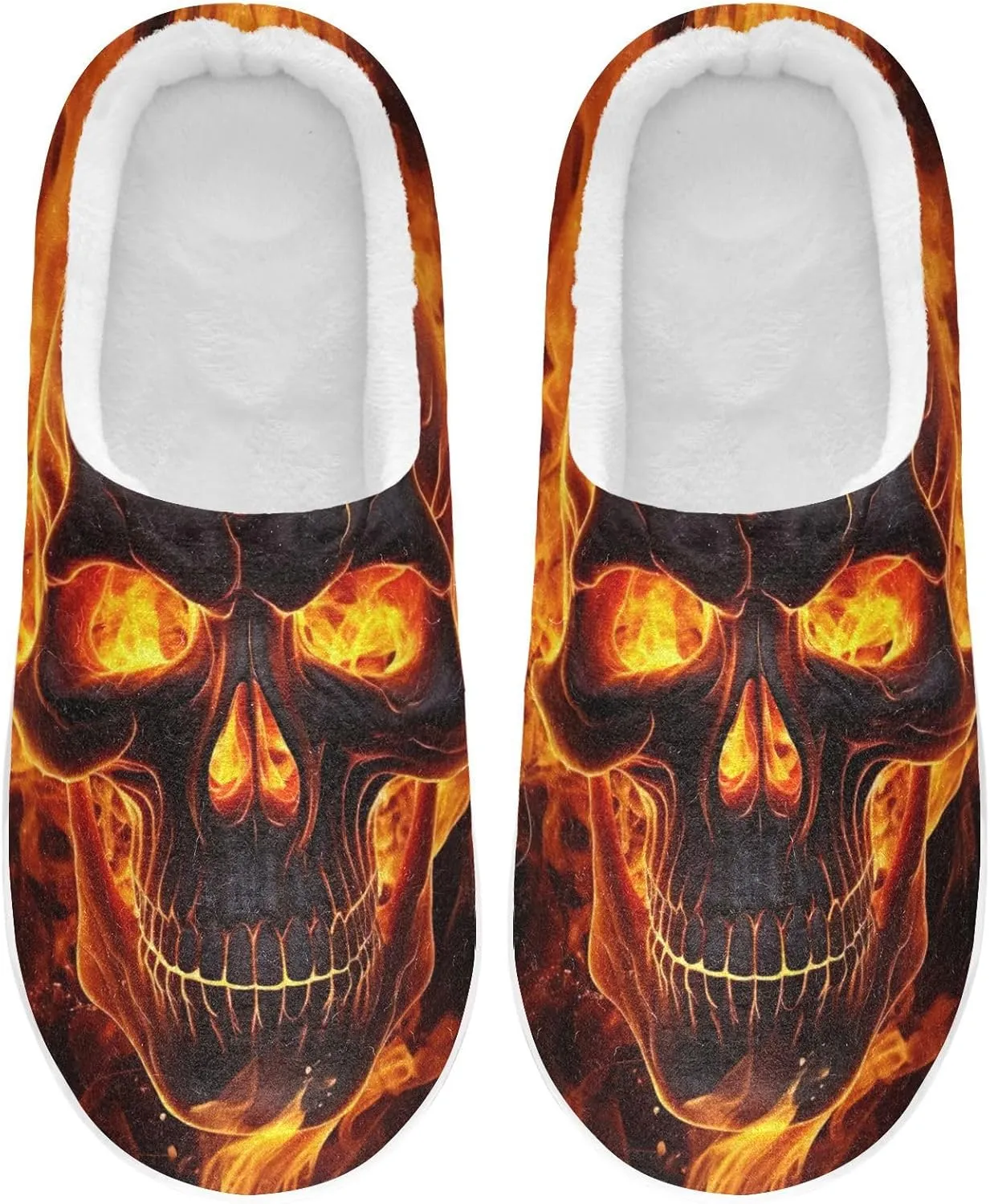 House Fuzzy Slippers Halloween Skull Unicorn Anti-Slip Warm Shoes for Womens & Men 20848736