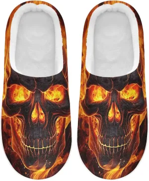 House Fuzzy Slippers Halloween Skull Unicorn Anti-Slip Warm Shoes for Womens & Men 20848736