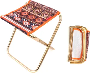 HUANGANG Camping Stool, Folding Stool with Carry Bag, Aluminum-Alloy Bracket Fishing Stool Outdoors