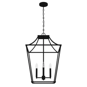 Hunter Laurel Ridge 4-Light Natural Iron Transitional Lantern LED Medium Hanging Kitchen Island Light