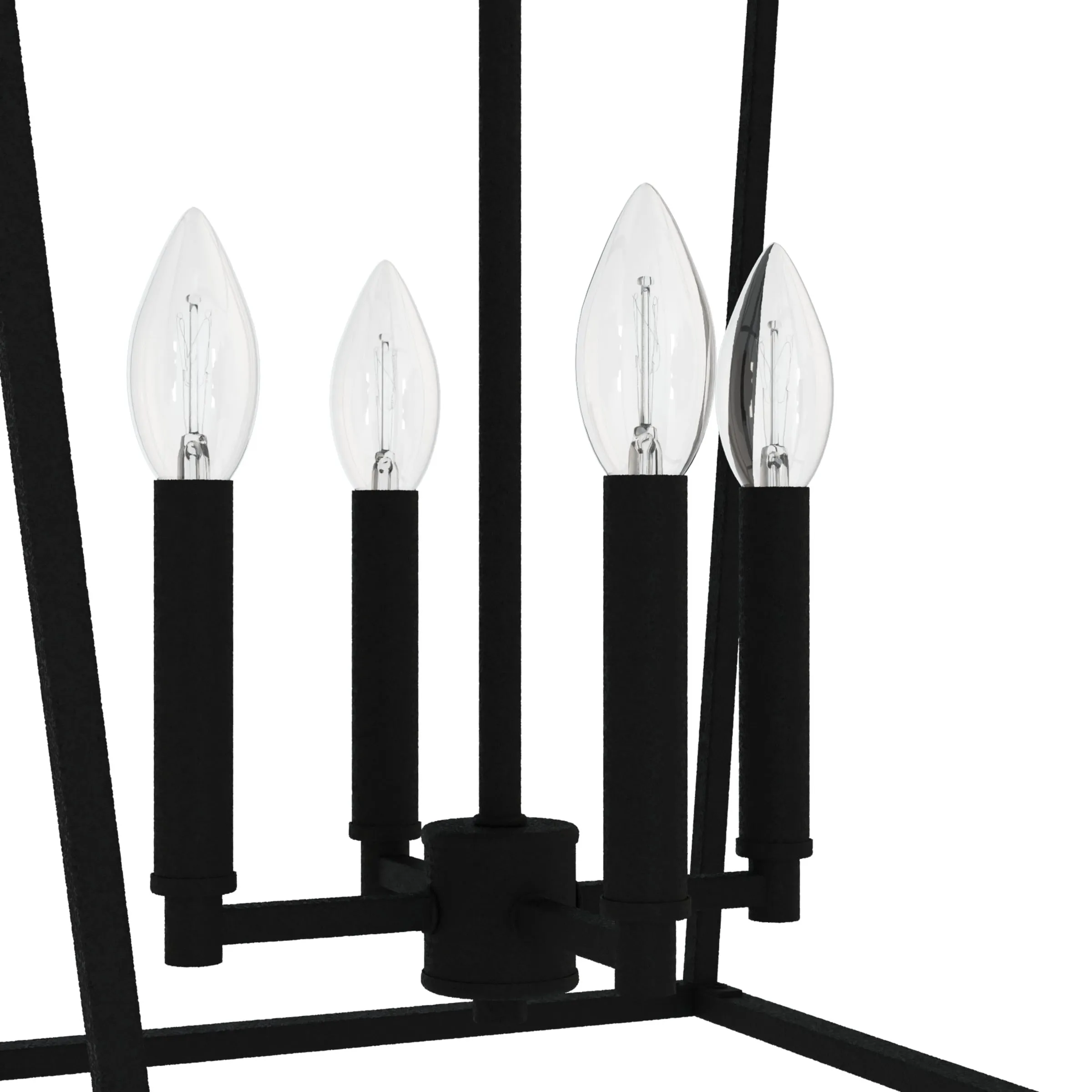 Hunter Laurel Ridge 4-Light Natural Iron Transitional Lantern LED Medium Hanging Kitchen Island Light
