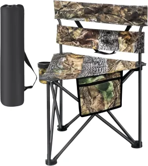 Hunting Chair Extra Large Tripod Chair with Backrest Portable Camping Chair for Fishing Blind Hiking