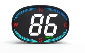 Hxexplore GPS Speedometer Heads Up Display Hud LCD Display with Overspeed Alarm Fatigue Driving Alarm - New Car Speedometer Display with Compass Altitude for All Vehicles
