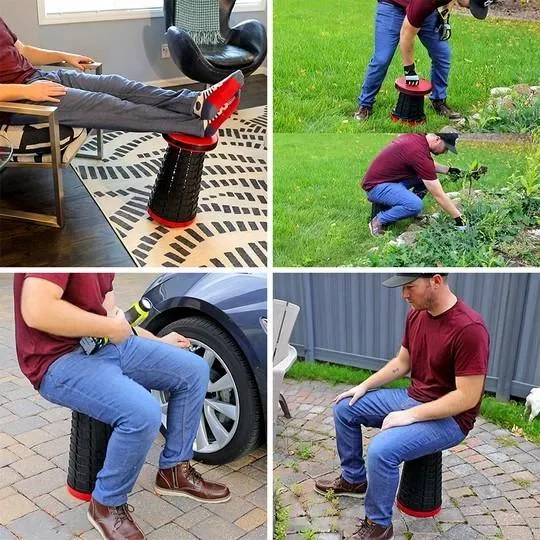 INCREDIBLE COLLAPSING STOOL - EXTREME RETRACTABLE CAMPING CHAIR